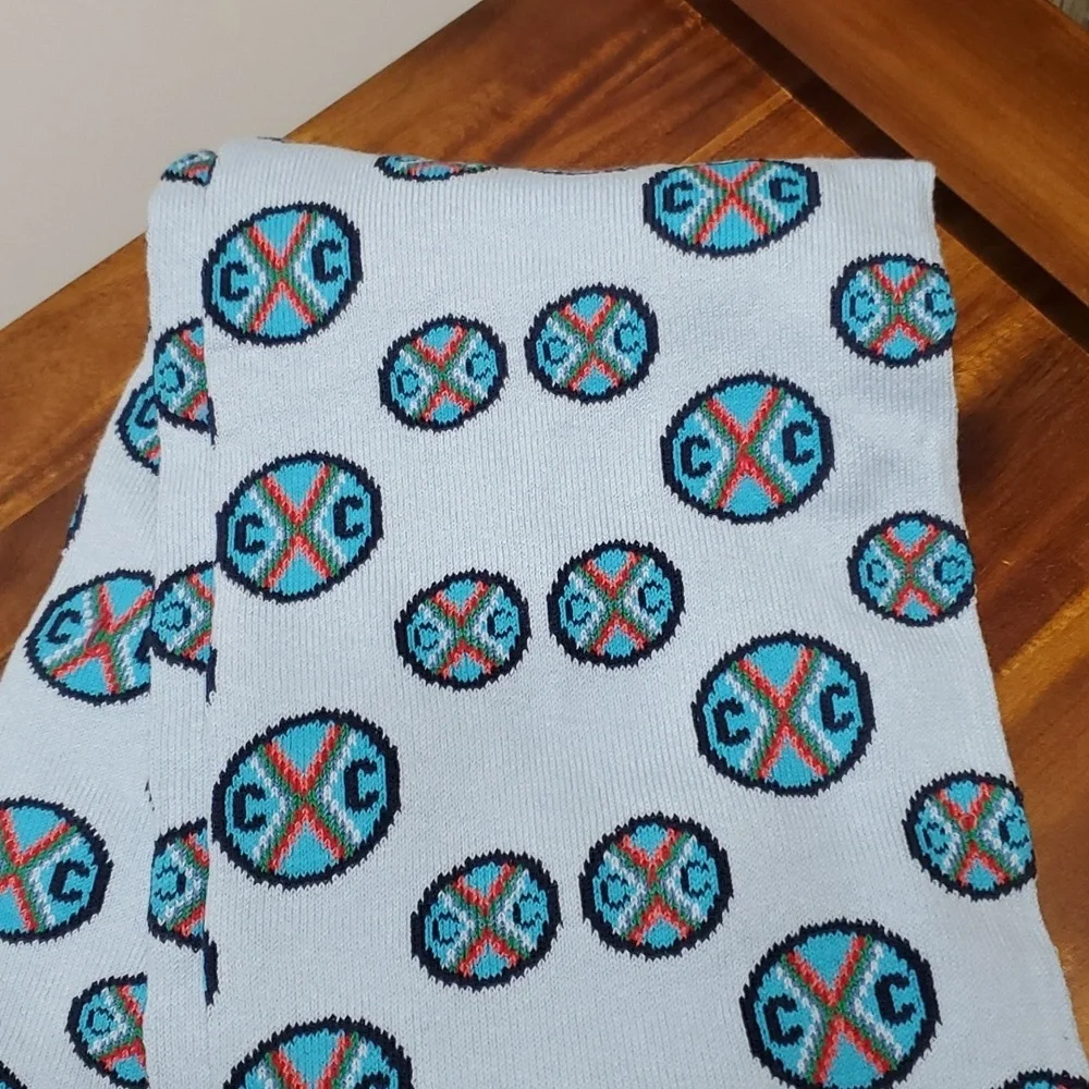 Cross Colours Scarf with Fringe Blue NWT